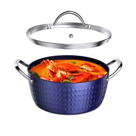 Casserole Dish, Induction Saucepan With Lid, 24cm 2.2L Stock Pots Non Stick Saucepan, Aluminum Ceramic Coating Cooking Pot Free, Suitable For All Hobs