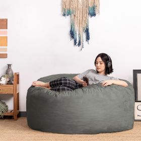 Jaxx Saxx 5 Foot Large Bean Bag w/ Removable Cover, Charcoal