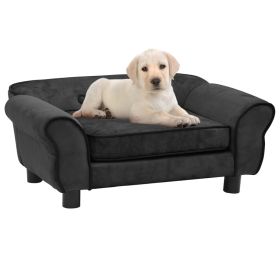 Dog Sofa Dark Gray 28.3"x17.7"x11.8" Plush