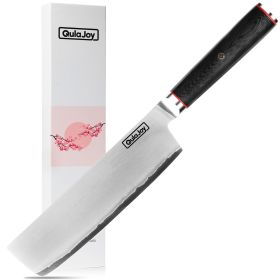 Qulajoy VG10 Chef Knife, Japanese 10Cr15MoV Steel Chefs Knives, Slicing Knife For Meat Vegetable (Option: Nakiri Knife)